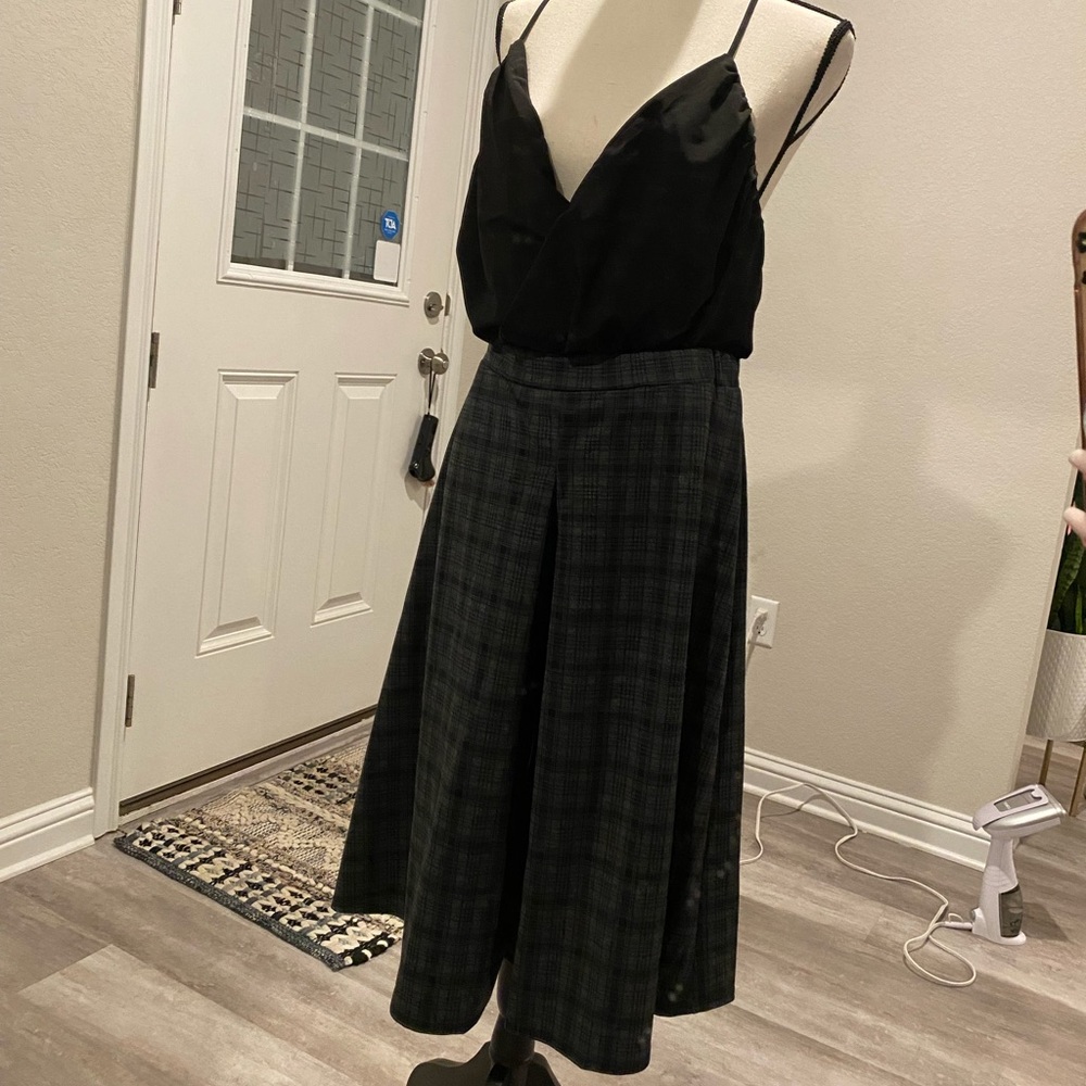 Plaid Coulotte Pants